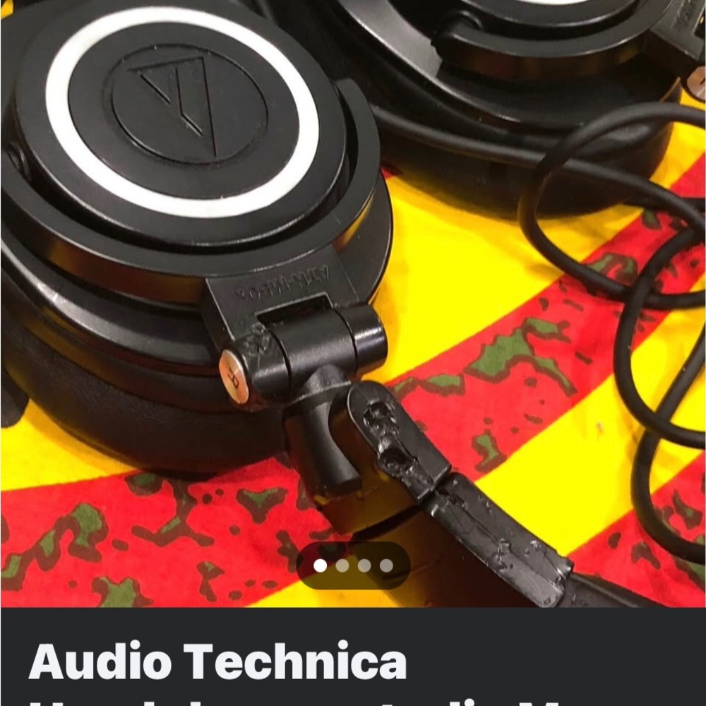 Audio Technica Black Headphones USED, FULLY FUNCTIONAL